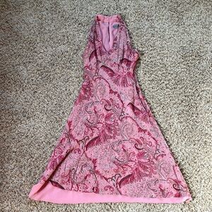 Elegant Pink Paisley Dress